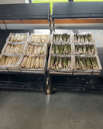 Ouverture de la saison des Asperge et vente à la ferme. Merci et belle vie à vous tous.