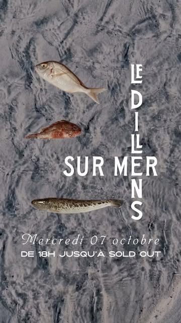 Ce mercredi 07 octobre, de 18h jusqu’à sold out, c’est le DILLENS SUR MER 🦐🐟🦪

Des huîtres, des moules, des produits de la mer de saison,… Pas de réservations 🐚🦀