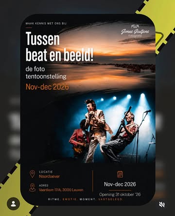 Tussen beat en beeld!

Poster van de expo!

Allen welkom vanaf 7 november om 10u.