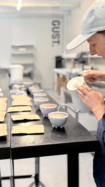Cupping day at Gust.

Slurping, scoring, comparing, debating. And a lot of coffee on the table.

We cup to taste what’s new, explore different origins, and make sure every coffee we roast is worth getting excited about.

#staycurious