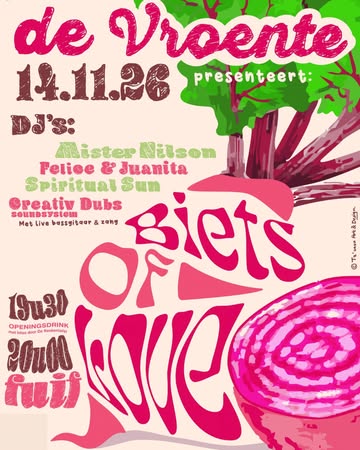 Hoeraaaa! Op 14 november is het weer feest! Dj’s van eigen kweek, lekkers van @de_keukentafel en heel veel ambiance 🫜🎉🫜🎉🫜 Tickets: www.kollebloem.be/vroente-fuif