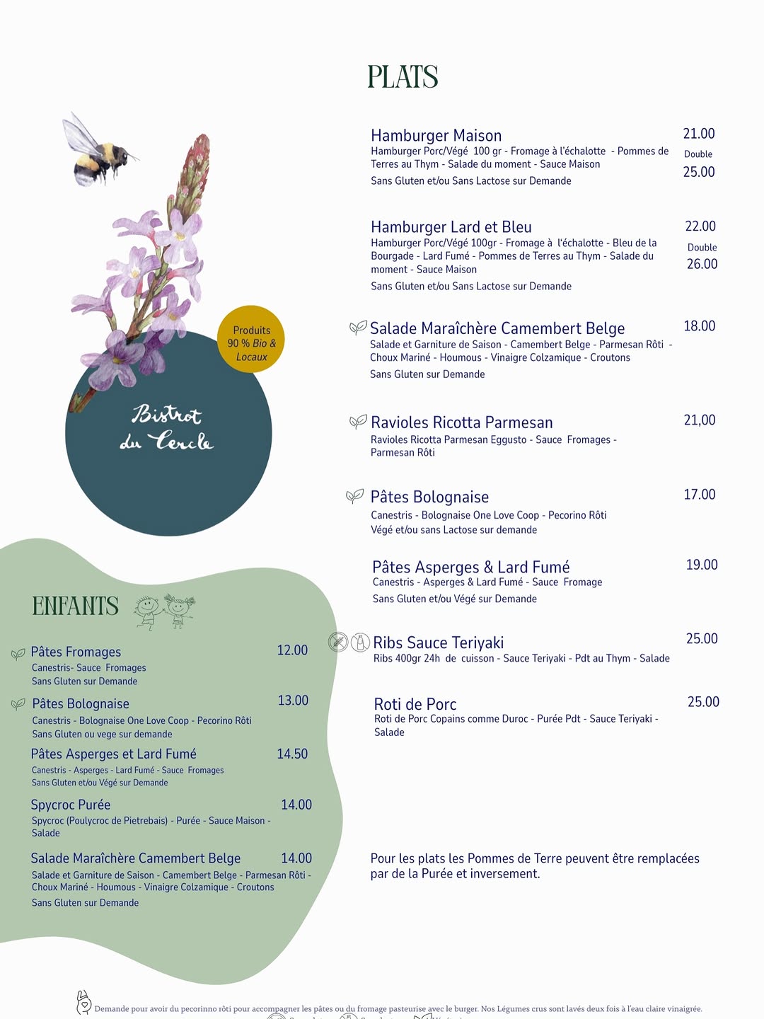 🍽️✨ Découvrez notre sélection gourmande de la semaine 🌱

Réservez votre table dès maintenant :
🔗 ￼ https://www.bistrotducercle.com/

📍 Rue du Caveau 1, 6210 Villers-Perwin
☎️ 0477/07.64.27