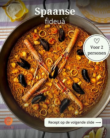 Zin in een stukje Spanje op je bord?🇪🇸

Spaanse Fideuà voor 2 personen is de perfecte keuze! Een heerlijk Spaans gerecht met fijne pasta, boordevol smaak en ideaal om gezellig samen te delen.🦐

En wist je dat we hiervoor ook de spaghetti van Pastati kunnen gebruiken?🍝🇧🇪
De pasta van Pastati is verkrijgbaar bij Aarova, zodat je ook thuis aan de slag kunt met kwalitatieve, lokale pasta.