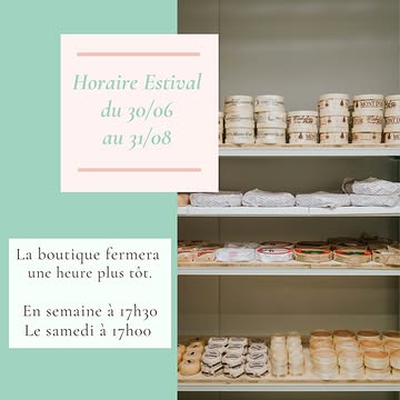 Comme chaque été, nos horaires changent en juillet et août ☀️ Pour un peu de fraîcheur et du bon fromage, passez nous voir!