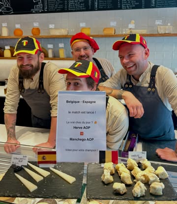 Soirée Belgique - Espagne en vue !
Notre fromagerie est encore ouverte jusqu’à 17h30 pour préparer votre apéro entre amis.
Nous avons déjà commencé la compétition…
Alors, lequel sera le grand gagnant ? 🧀✨