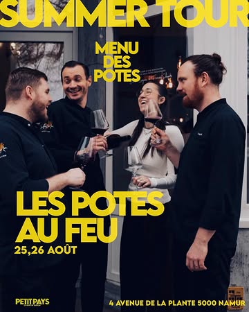 PETIT PAYS × LES POTES AU FEU

Mardi 25 et mercredi 26 août, on vous prépare deux soirées un peu spéciales chez Les Potes au Feu.

Un menu à 6 mains, pensé autour de nos deux univers, avec l’envie de vous servir le meilleur de notre synergie.

Les réservations viennent tout juste d’ouvrir… et c’est seulement deux soirs, alors faites vite !

Réservations : lespotesaufeu.be