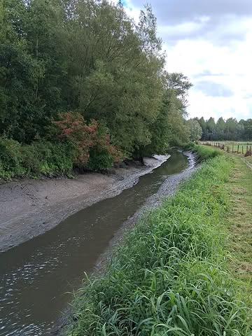 Werken aan de klepstuw. De Vlaamse Milieu Maatschappij voerde noodzakelijke werken uit aan de pistons van de klepstuw. Daardoor stond het water van de Zwalm deze week erg laag.