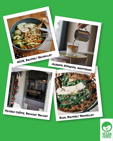 Het vegan aanbod groeit elke dag verder! 🎉
Herken Vegan Friendly hotspots aan de Vegan Friendly‑raamsticker bij de ingang. ✅

Deze ondernemingen kregen afgelopen maand hun welverdiende erkenning:

💚 Nöje in Brussel
💚 Alberto Espresso in Gent
💚 Frisson Crème in Brugge
💚 Biga in Brussel

Samen maken we vegan toegankelijker dan ooit. 💚
Ken jij een plek die de sticker nog mist? Laat het ons weten in de comments! 👇
__
L’offre végane continue de grandir chaque jour ! 🎉
Tu peux reconnaître les lieux incontournables Vegan Friendly grâce à l'autocollant vegan friendly sur la vitrine. ✅

Le mois passé, ces entreprises ont reçu une reconnaissance bien méritée :
💚 Noje à Bruxelles
💚 Alberto Espresso à Gand
💚 Frisson Crème à Bruges
💚 Biga à Bruxelles

Ensemble, on rend le choix végane plus accessible que jamais. 💚
Tu connais un endroit qui n’a pas encore son autocollant ? Dis‑le nous en commentaire ! 👇

#veganbelgium #vegane #pizza #breakfast #lunch