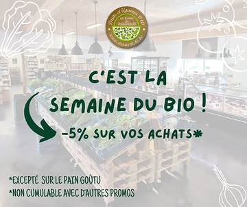 La fête du bio continue toute cette semaine! 🎉

5% de REDUCTION SUR TOUT LE MAGASIN, jusque samedi inclus! Profitez-en!