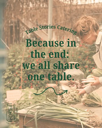 Table Stories — where we gather, share, and return to nature.

With the greatest pleasure,
I will love to
invite you closer to nature.

Because in the end, we all share one table.

Menus are created in cooperation with the harvest itself, in conversation with farmers, and in rhythm with the seasons , elements of wild foraging,
bringing in what nature offers freely around us.

Compliments of Nature offers different catering formats.

All dishes are based on seasonal, local vegetables, following a 50 km principle: we work as close as possible to the place of service.

Menus are vegetarian or vegan
(with the option to add meat or fish — only from ethical, local farms)

Each menu is an invitation to taste the essence, capture the moment, and celebrate nature in her endless beauty

🌼Next open
 Table Stories event:
25.05.2026
Link in bio.

Join me at the table. 🙌
🔗 More info: www.complimentsofnature.eu/field-to-table-catering/

With LotsOfLove Aleksandra