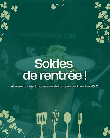 RENTRÉE = NOUVEAU CHAPITRE 🍂

On sait, la rentrée peut vite devenir speed... MAIS on a une bonne nouvelle pour égayer tout ça !
C’est LE moment de tester la cuisine végétale et de se faire plaisir en cuisine 🌿

👉 Inscrivez-vous à notre newsletter et hop, un code -15% direct dans votre boîte mail pour un cours chez Oxalis ! [lien en bio]

Du 27 août au 11 septembre, ne trainez pas !