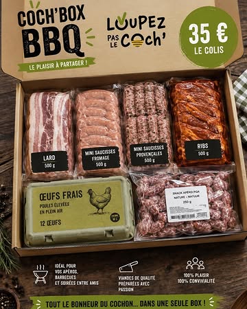 🚨 il reste 2 box de disponible et à venir chercher aujourd’hui ou demain matin 🚨 ⚠️

✅ Un bbq prévu en dernière minute ? Loupez pas le Coch’ ! 🥹