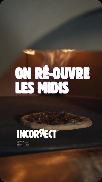 On est de retour les midis !
Du mercredi au samedi
De juillet à fin septembre
Carte et resto en mode normal + à emporter (viens test nos pizzas PORTAFOGLIO !)

Pour le soir rien ne change
On sera là avec nos classiques, nos pizzas déjantées et quelques nouvelles surprises ! 😮

INCORRECT.
NASTY SOURDOUGH PIZZA INC.
Crafted. Fermented. No apologies.

🍕 Réservations : https://incorrect.reservation.barestho.com/
🌐 Site web : https://www.incorrect.pizza/
🕕 MA-SA : 18h00-21h15
🚫 FERMÉ : dimanche & lundi
📍 RUE HAUTE MARCELLE 35, NAMUR

📸 @anthonyflorio

#pizza #incorrectnamur #namurfood #foodporn #sourdough