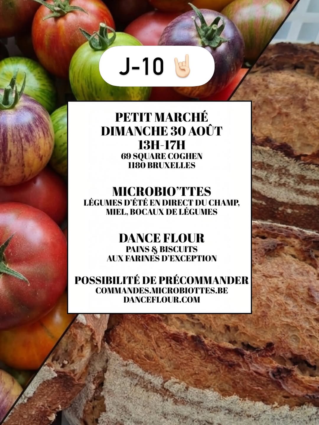 C’est déjà dans 10 jours… juste un petit rappel agenda pour un petit marché tout sympa !!!

@danceflour.bxl #marché #légumes #et #pains