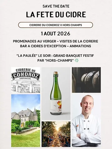 SAVE THE DATE
CIDRERIE DU CONDROZ X HORS-CHAMPS
1/8/26

@hors_champs
