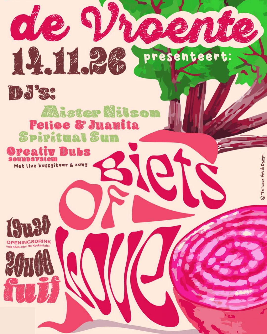 Op 14 november is het weer feest in Gent!
Dj’s van eigen kweek, lekkers van De Keukentafel en heel veel ambiance 🫜🎉🫜🎉🫜

19u30: openingsdrink
20u00: FUIF
De locatie is de Middelbare Steinerschool in Gent
Eendrachtstraat 40 Gent

👉 Tickets: www.kollebloem.be/vroente-fuif

@de_keukentafel de keukentafel