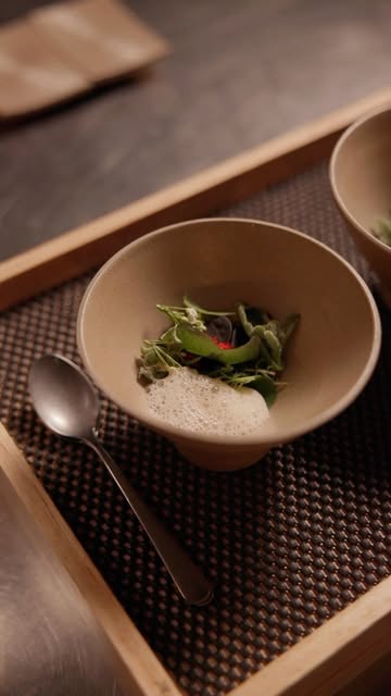 Herbs, reduced cucumber & sorrel granita.